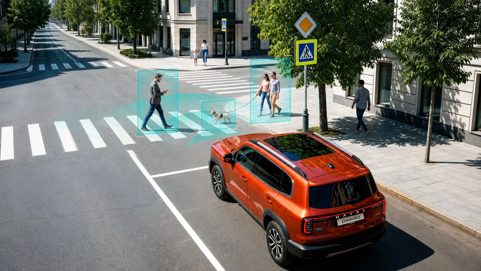 Принцип работы системы автоматического торможения в HAVAL. купить в Москве